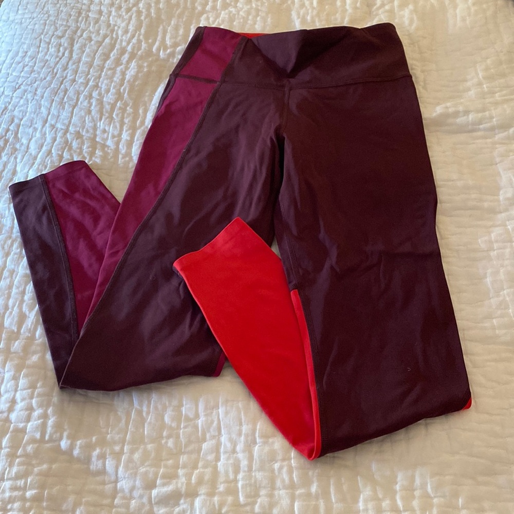 Athleta asym colorblock tight